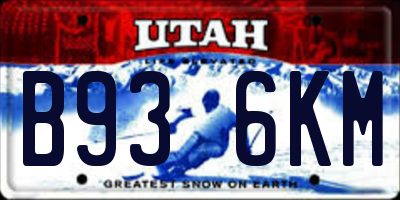 UT license plate B936KM