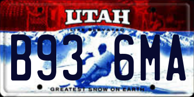 UT license plate B936MA