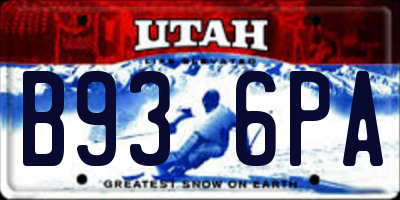 UT license plate B936PA