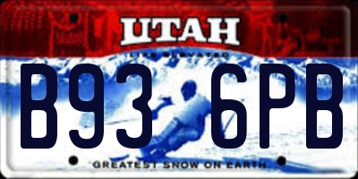 UT license plate B936PB