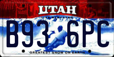 UT license plate B936PC