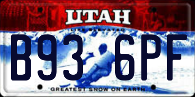 UT license plate B936PF