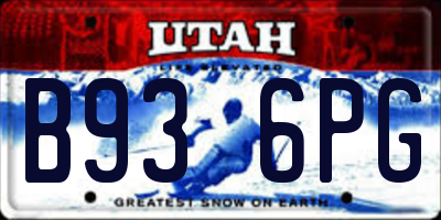 UT license plate B936PG