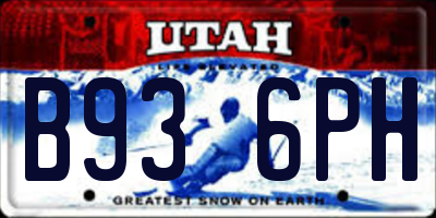 UT license plate B936PH