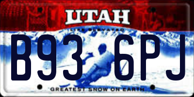 UT license plate B936PJ