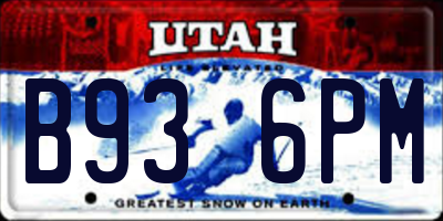 UT license plate B936PM