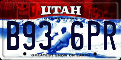 UT license plate B936PR