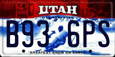 UT license plate B936PS