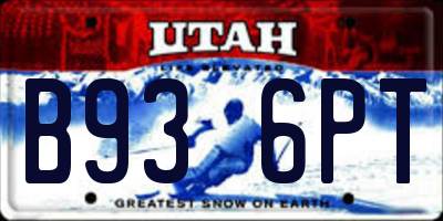 UT license plate B936PT
