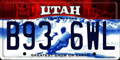 UT license plate B936WL