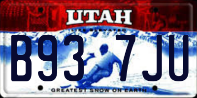 UT license plate B937JU