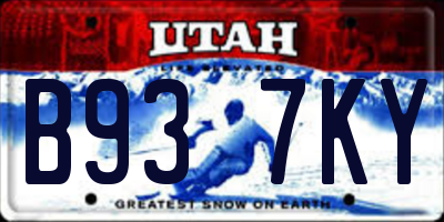 UT license plate B937KY