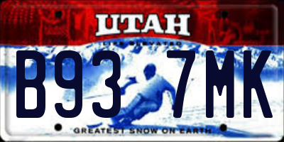 UT license plate B937MK