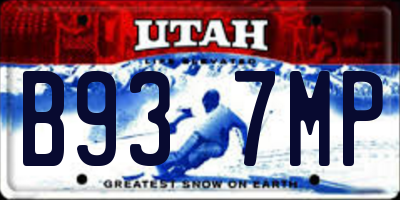 UT license plate B937MP