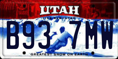 UT license plate B937MW