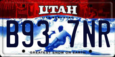 UT license plate B937NR