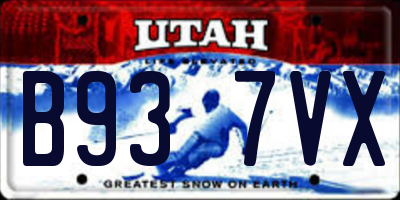 UT license plate B937VX