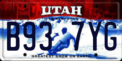 UT license plate B937YG