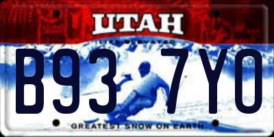 UT license plate B937YO