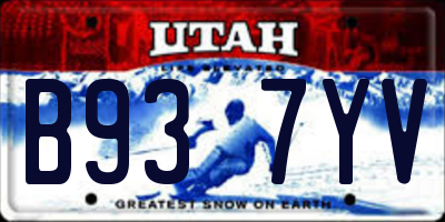 UT license plate B937YV