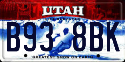 UT license plate B938BK