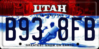 UT license plate B938FB