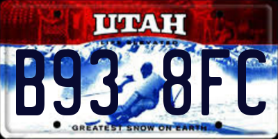 UT license plate B938FC