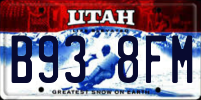 UT license plate B938FM