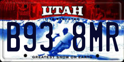 UT license plate B938MR