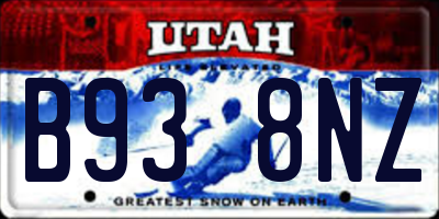 UT license plate B938NZ