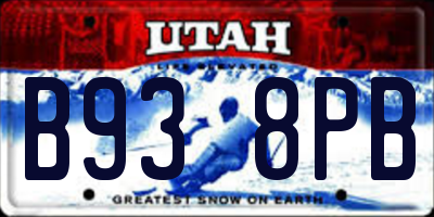 UT license plate B938PB