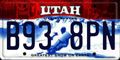 UT license plate B938PN