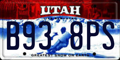 UT license plate B938PS