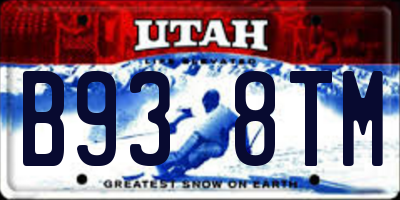 UT license plate B938TM