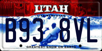 UT license plate B938VL