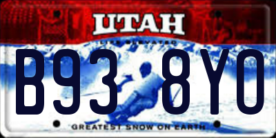 UT license plate B938YO