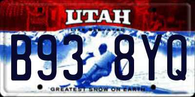 UT license plate B938YQ