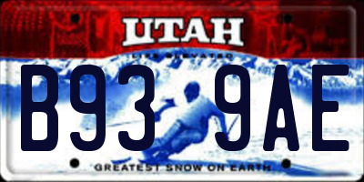 UT license plate B939AE
