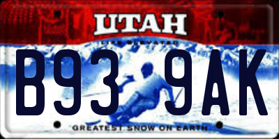 UT license plate B939AK