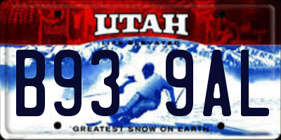 UT license plate B939AL