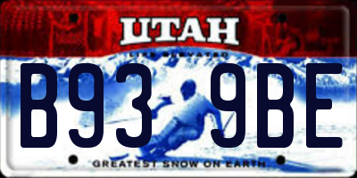 UT license plate B939BE