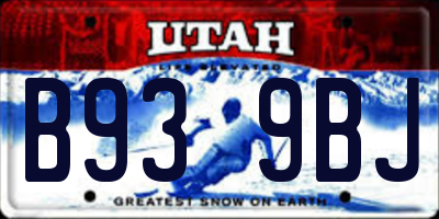 UT license plate B939BJ