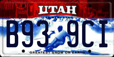 UT license plate B939CI