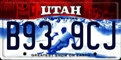 UT license plate B939CJ