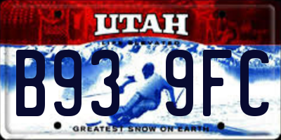 UT license plate B939FC