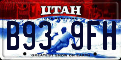 UT license plate B939FH