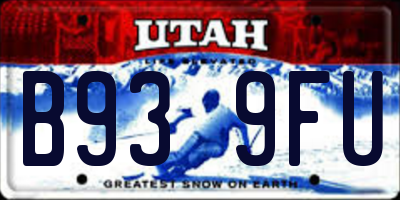 UT license plate B939FU