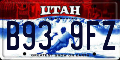 UT license plate B939FZ