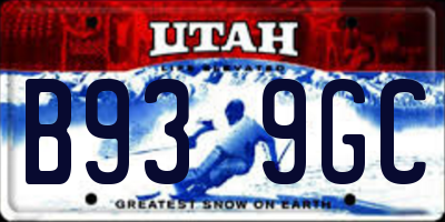 UT license plate B939GC