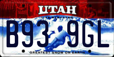 UT license plate B939GL